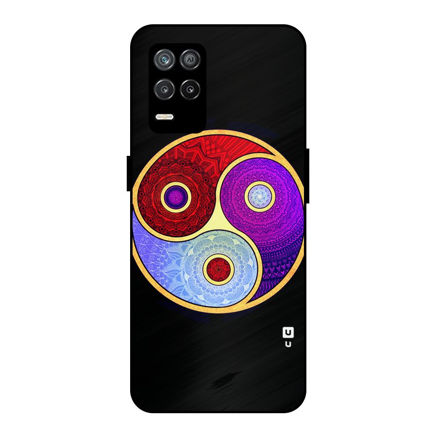 Yin Yang Mandala Design Metal Back Case for Realme 8 5G