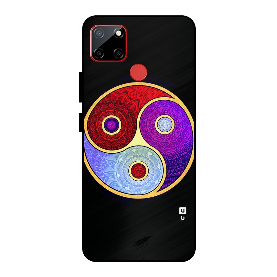 Yin Yang Mandala Design Metal Back Case for Realme C12