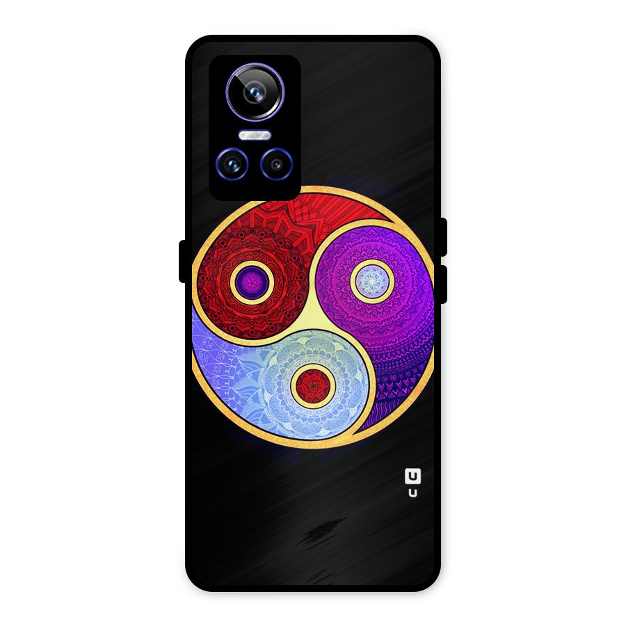 Yin Yang Mandala Design Metal Back Case for Realme GT Neo 3