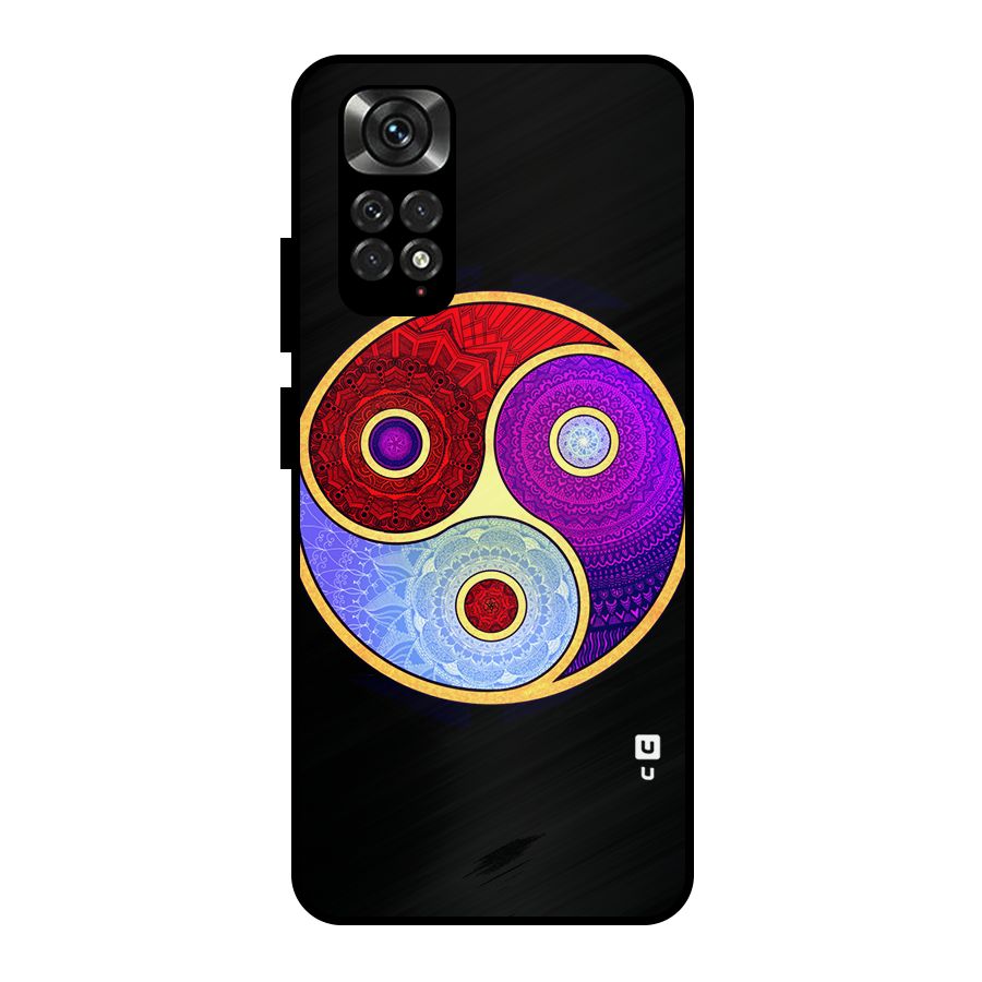 Yin Yang Mandala Design Metal Back Case for Redmi Note 11 Pro