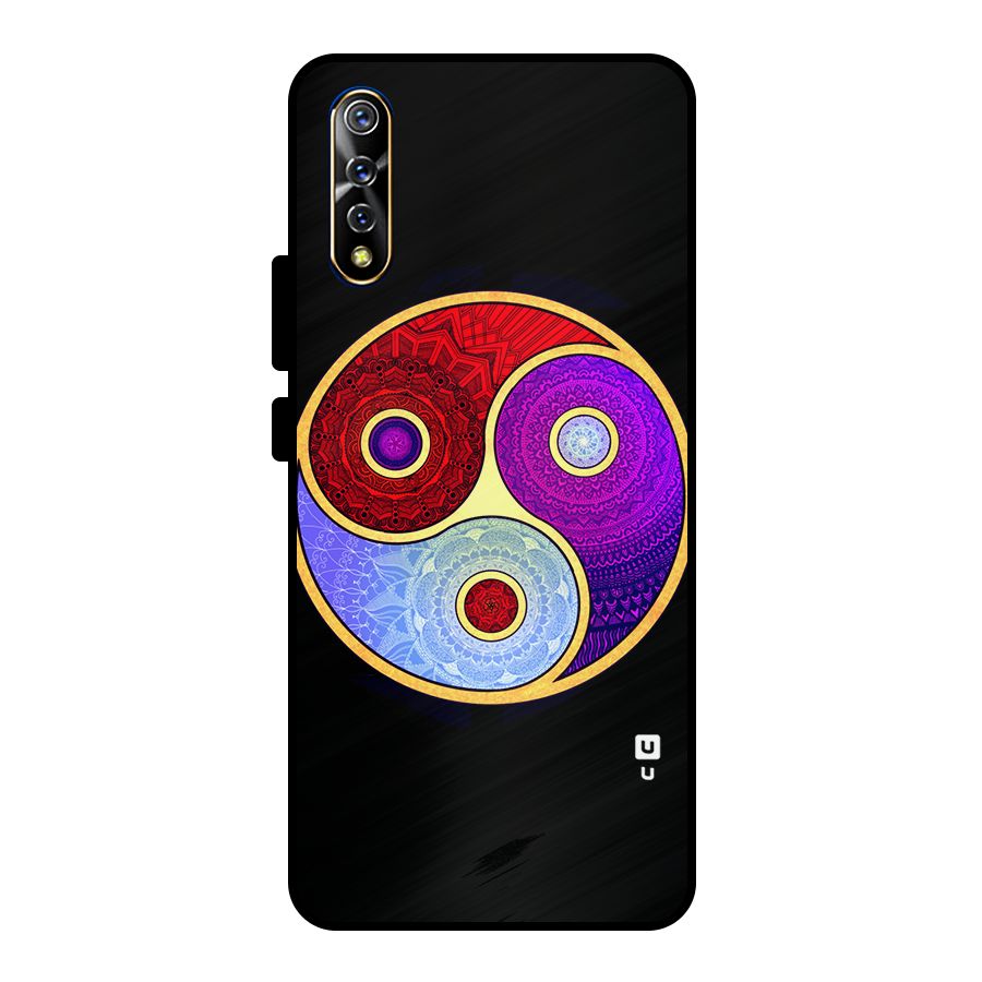Yin Yang Mandala Design Metal Back Case for Vivo S1