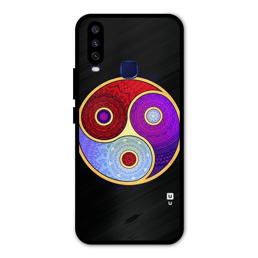 Yin Yang Mandala Design Metal Back Case for Vivo V17