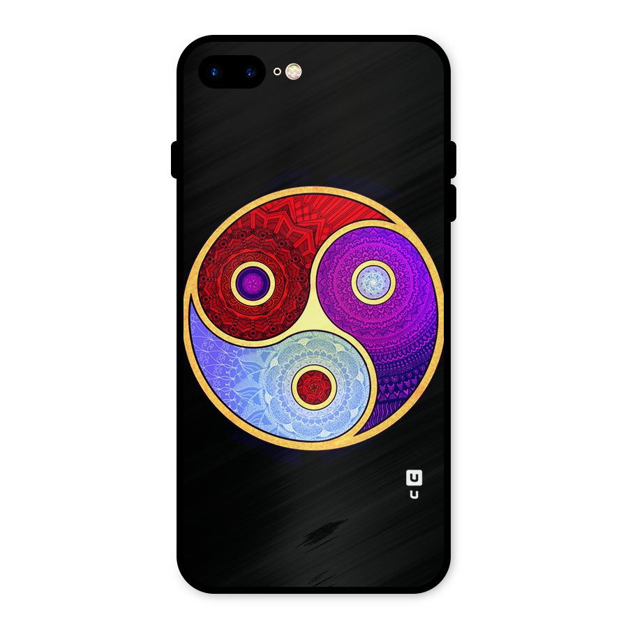 Yin Yang Mandala Design Metal Back Case for iPhone 7 Plus