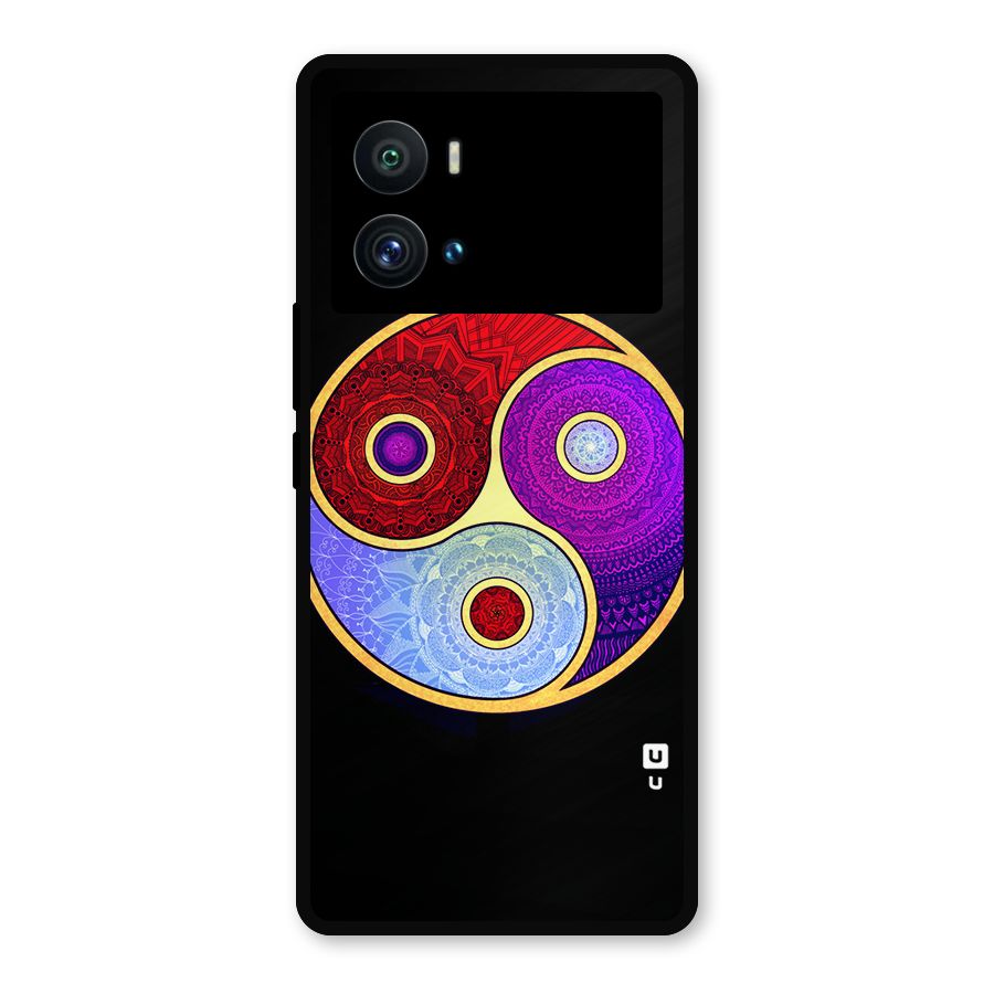 Yin Yang Mandala Design Metal Back Case for iQOO 9 Pro