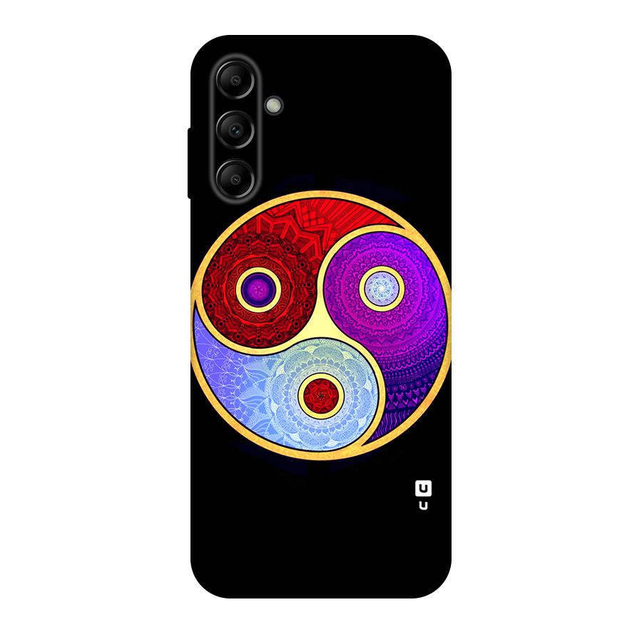 Yin Yang Mandala Design Original Polycarbonate Back Case for Galaxy A14 5G