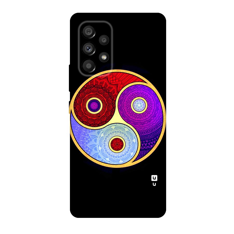 Yin Yang Mandala Design Original Polycarbonate Back Case for Galaxy A53 5G