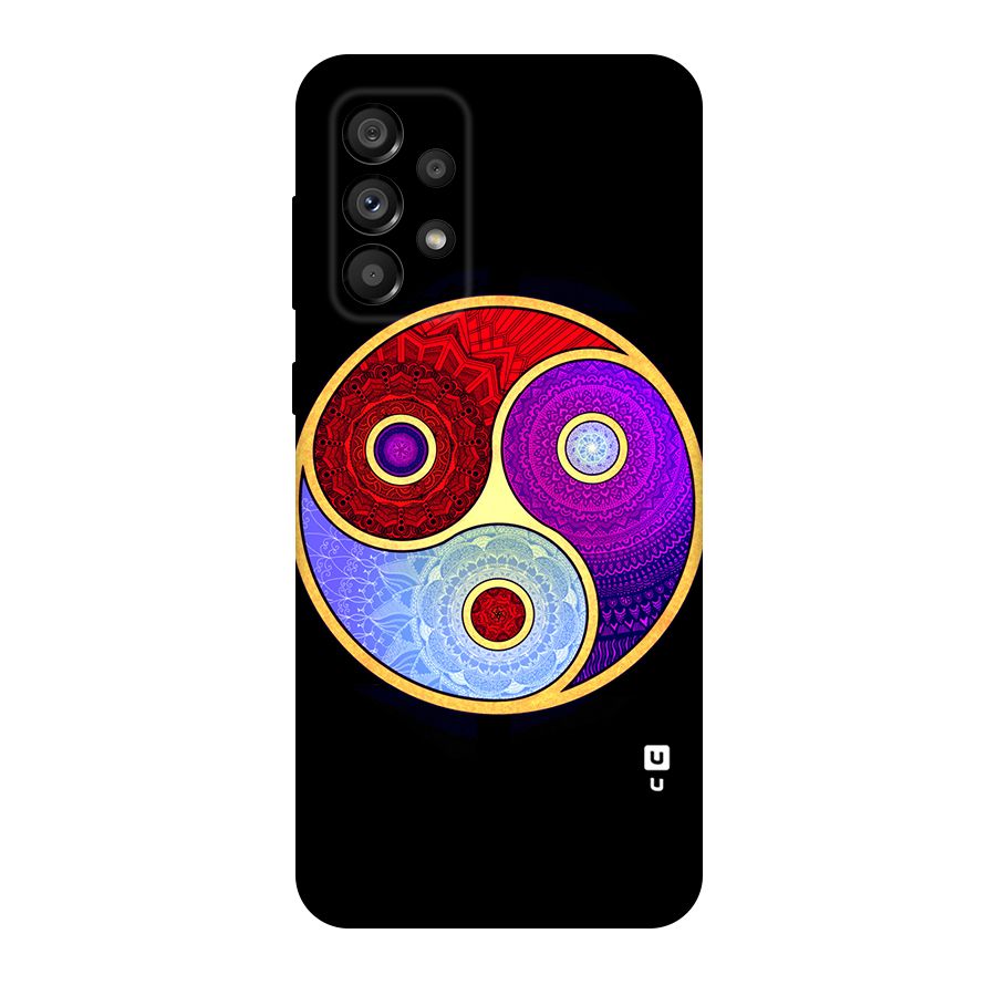 Yin Yang Mandala Design Original Polycarbonate Back Case for Galaxy A73 5G