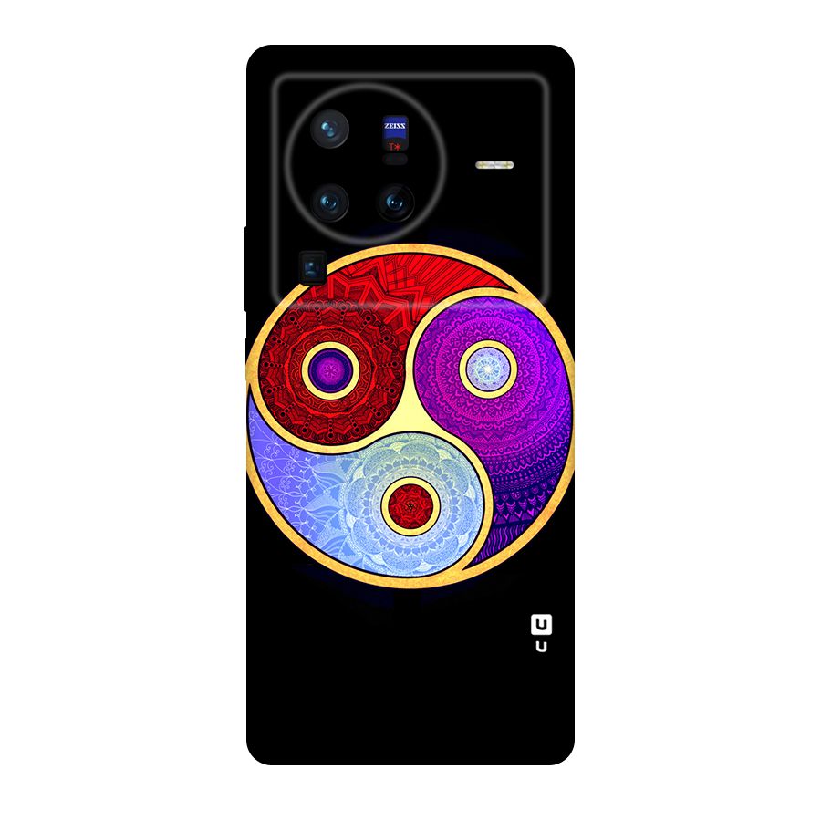 Yin Yang Mandala Design Original Polycarbonate Back Case for Vivo X80