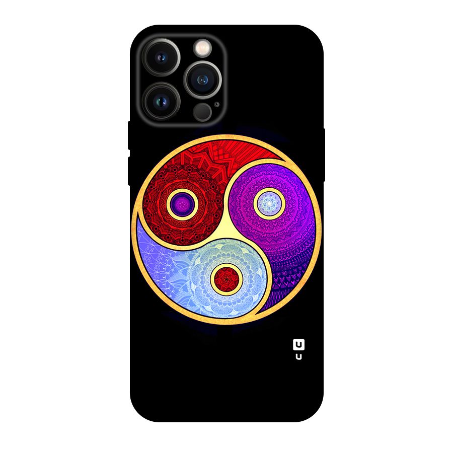 Yin Yang Mandala Design Original Polycarbonate Back Case for iPhone 13 Pro Max