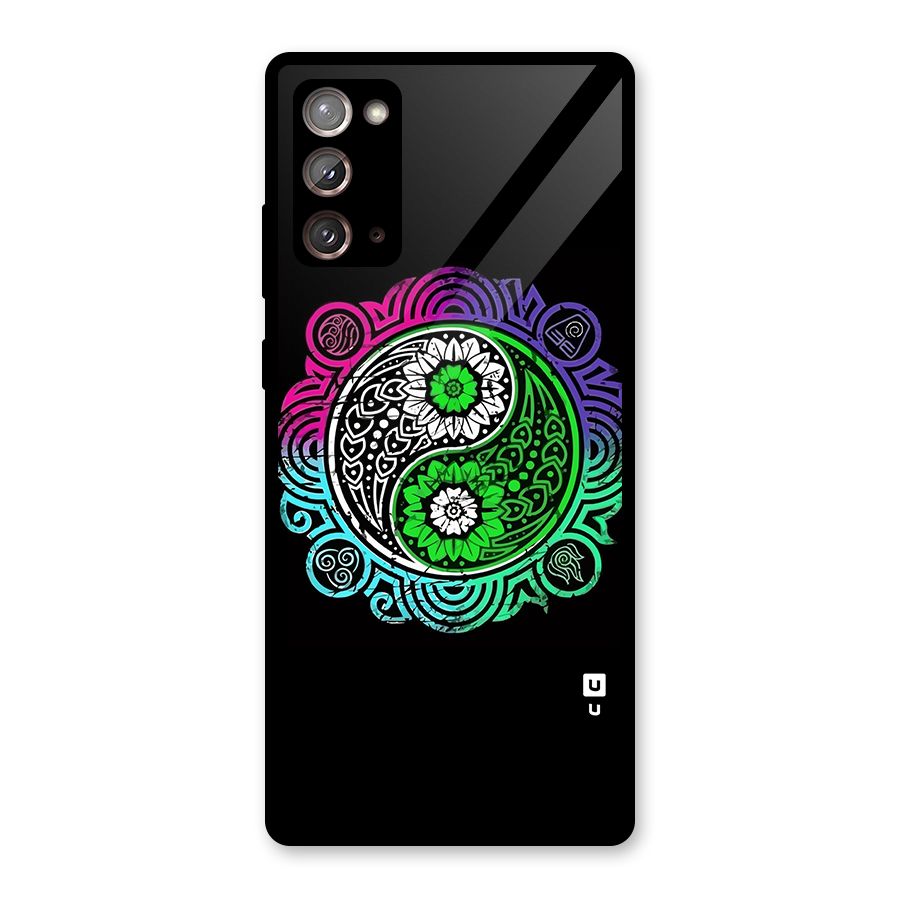 Yin and Yang Colorful Mandala Glass Back Case for Galaxy Note 20