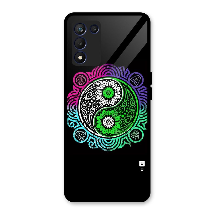 Yin and Yang Colorful Mandala Glass Back Case for Realme 9 5G Speed