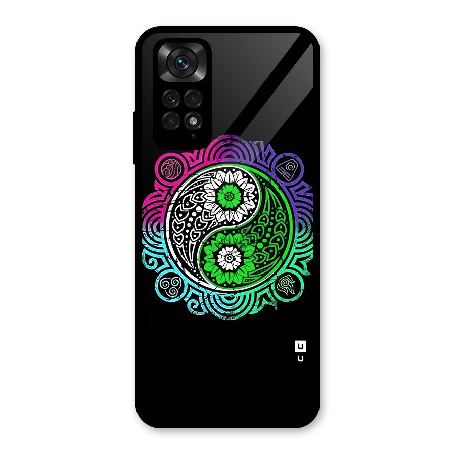 Yin and Yang Colorful Mandala Glass Back Case for Redmi Note 11S