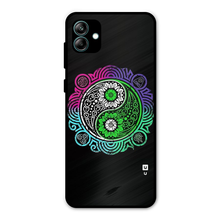 Yin and Yang Colorful Mandala Metal Back Case for Galaxy A04