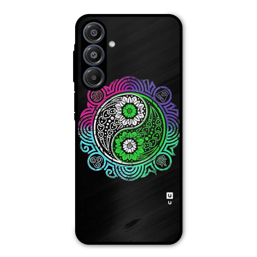 Yin and Yang Colorful Mandala Metal Back Case for Galaxy A16 5G