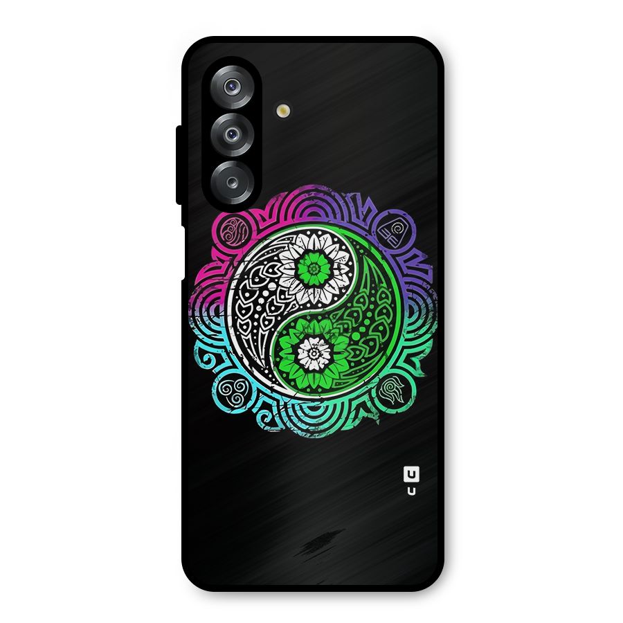 Yin and Yang Colorful Mandala Metal Back Case for Galaxy A26