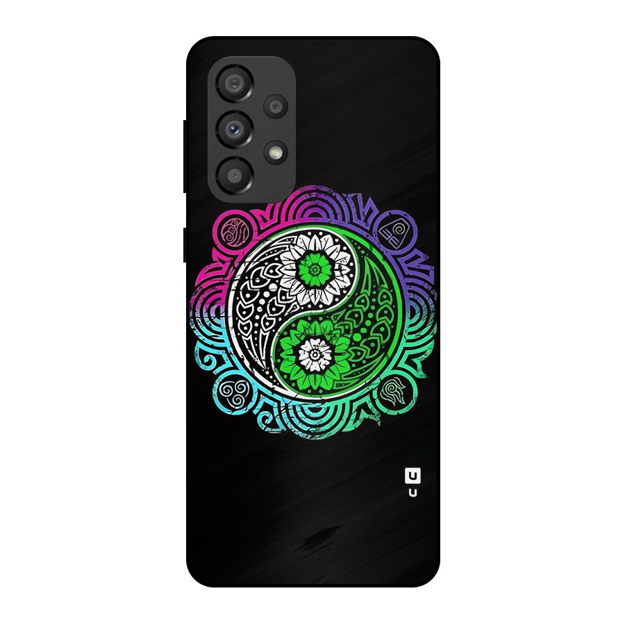 Yin and Yang Colorful Mandala Metal Back Case for Galaxy A33 5G