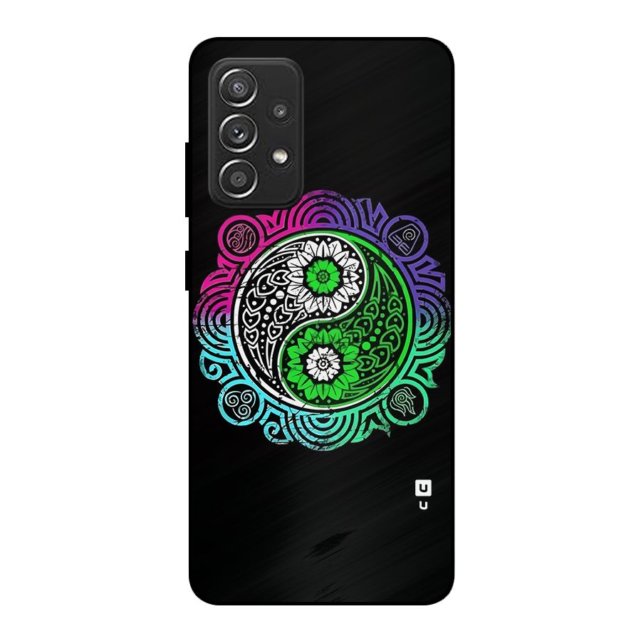 Yin and Yang Colorful Mandala Metal Back Case for Galaxy A52s 5G