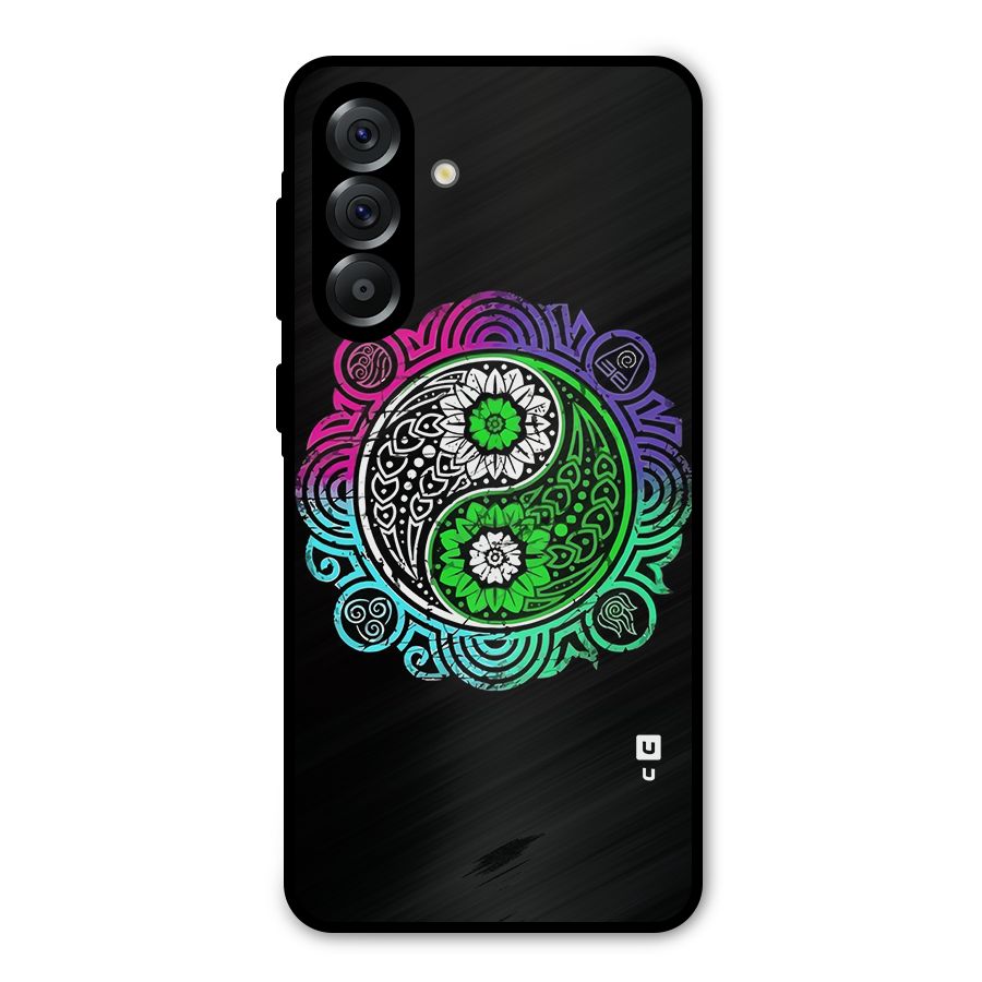 Yin and Yang Colorful Mandala Metal Back Case for Galaxy A56