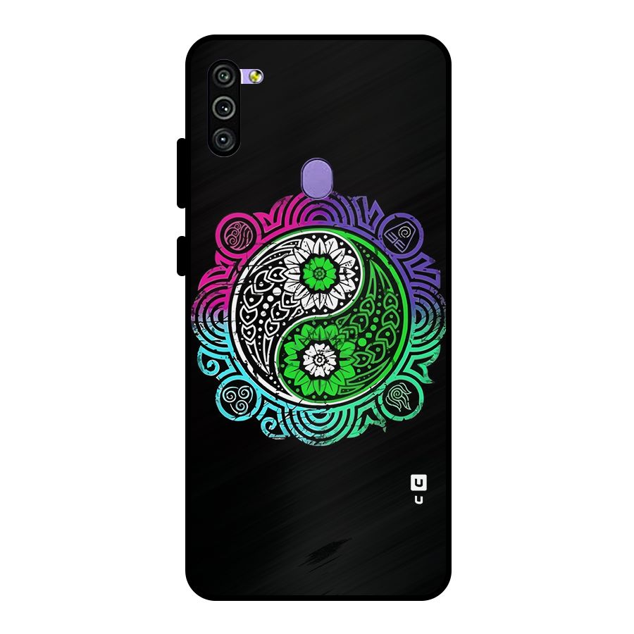 Yin and Yang Colorful Mandala Metal Back Case for Galaxy M11