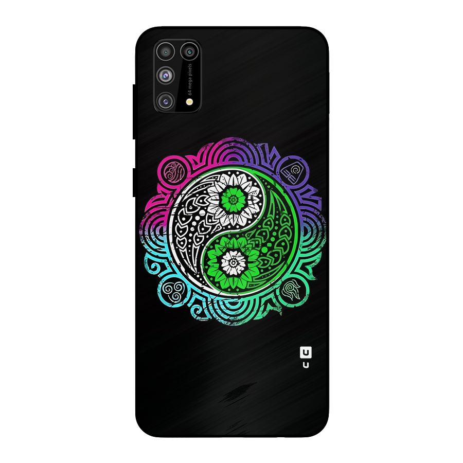 Yin and Yang Colorful Mandala Metal Back Case for Galaxy M31
