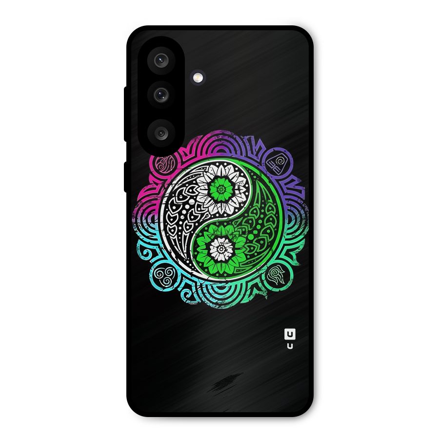 Yin and Yang Colorful Mandala Metal Back Case for Galaxy M56