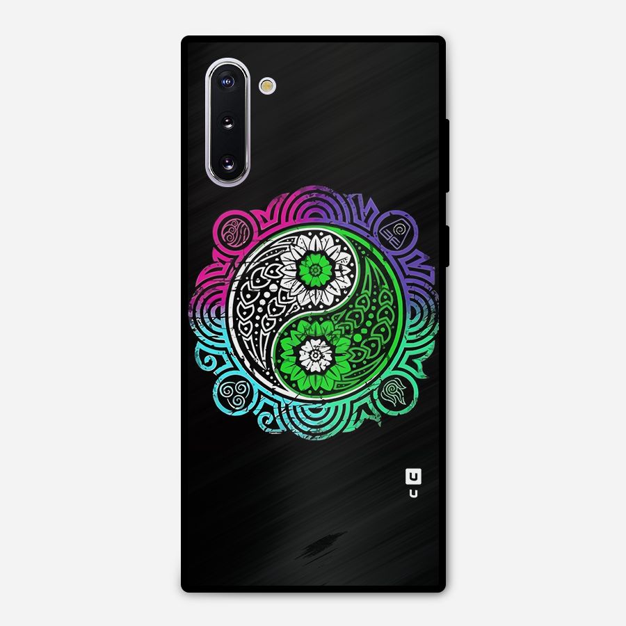 Yin and Yang Colorful Mandala Metal Back Case for Galaxy Note 10