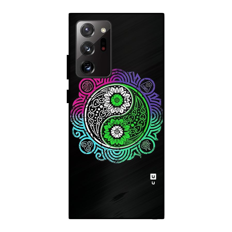 Yin and Yang Colorful Mandala Metal Back Case for Galaxy Note 20 Ultra