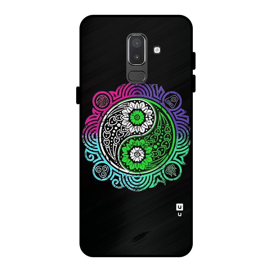 Yin and Yang Colorful Mandala Metal Back Case for Galaxy On8 (2018)