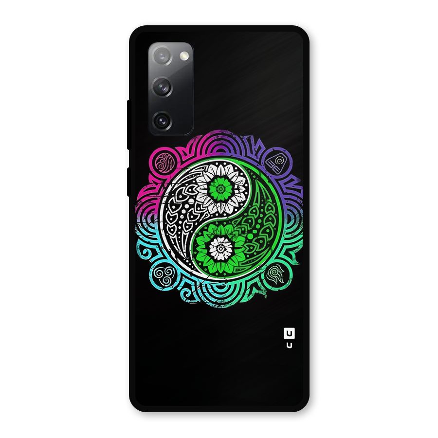 Yin and Yang Colorful Mandala Metal Back Case for Galaxy S20 FE 5G
