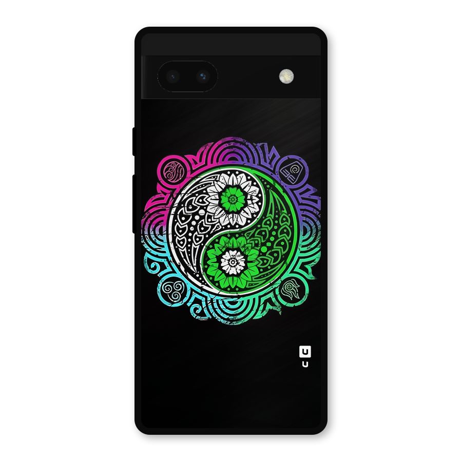 Yin and Yang Colorful Mandala Metal Back Case for Google Pixel 6a