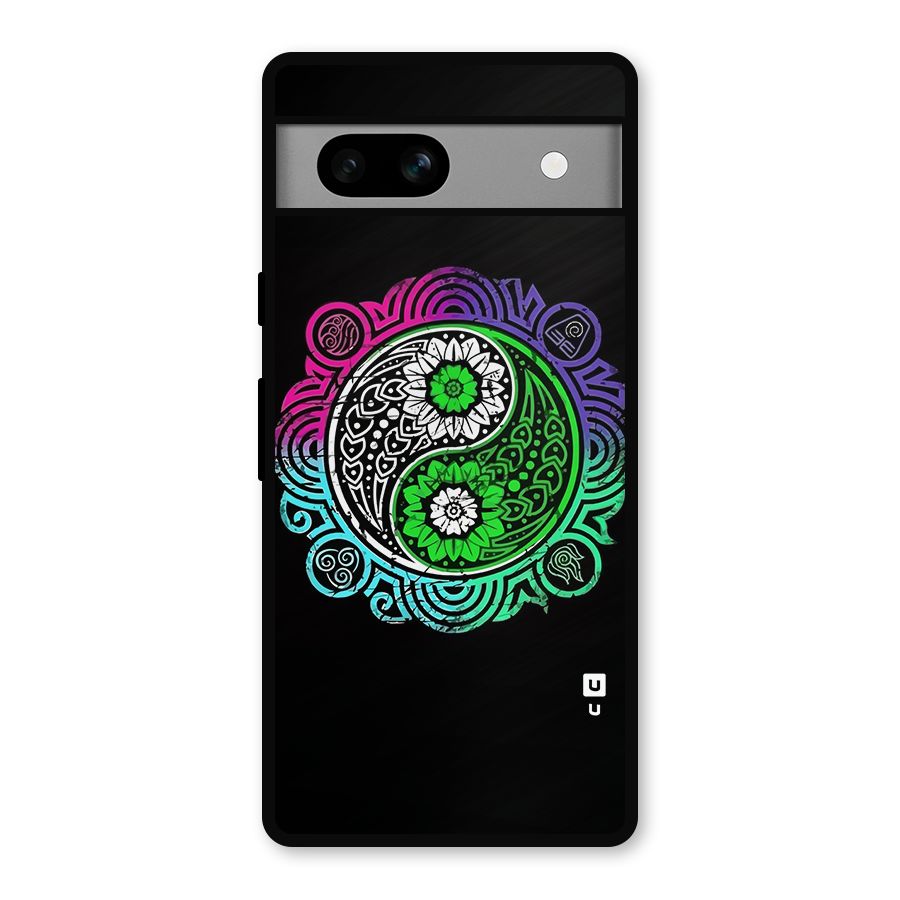 Yin and Yang Colorful Mandala Metal Back Case for Google Pixel 7a