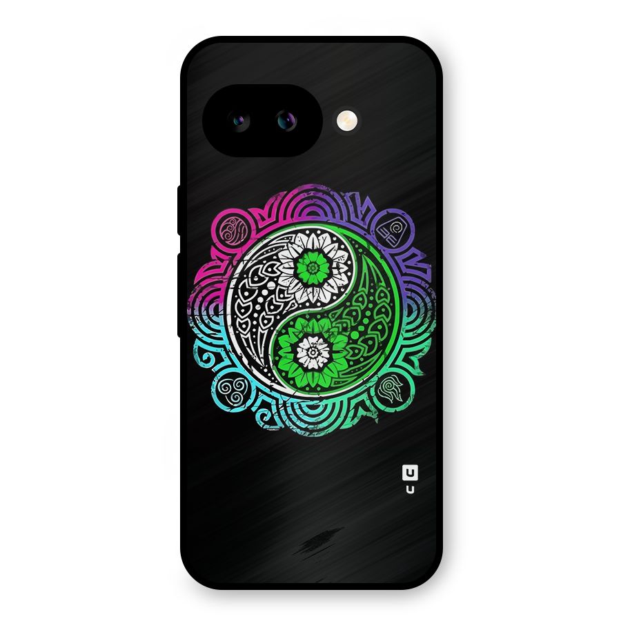 Yin and Yang Colorful Mandala Metal Back Case for Google Pixel 9a