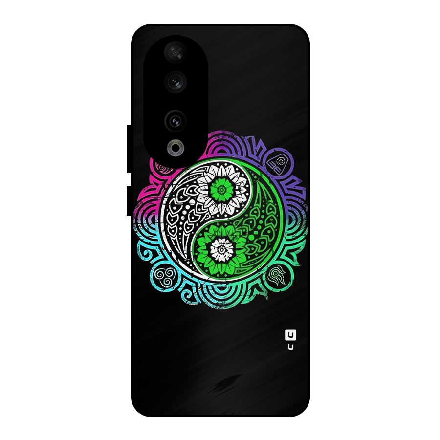 Yin and Yang Colorful Mandala Metal Back Case for Honor 90