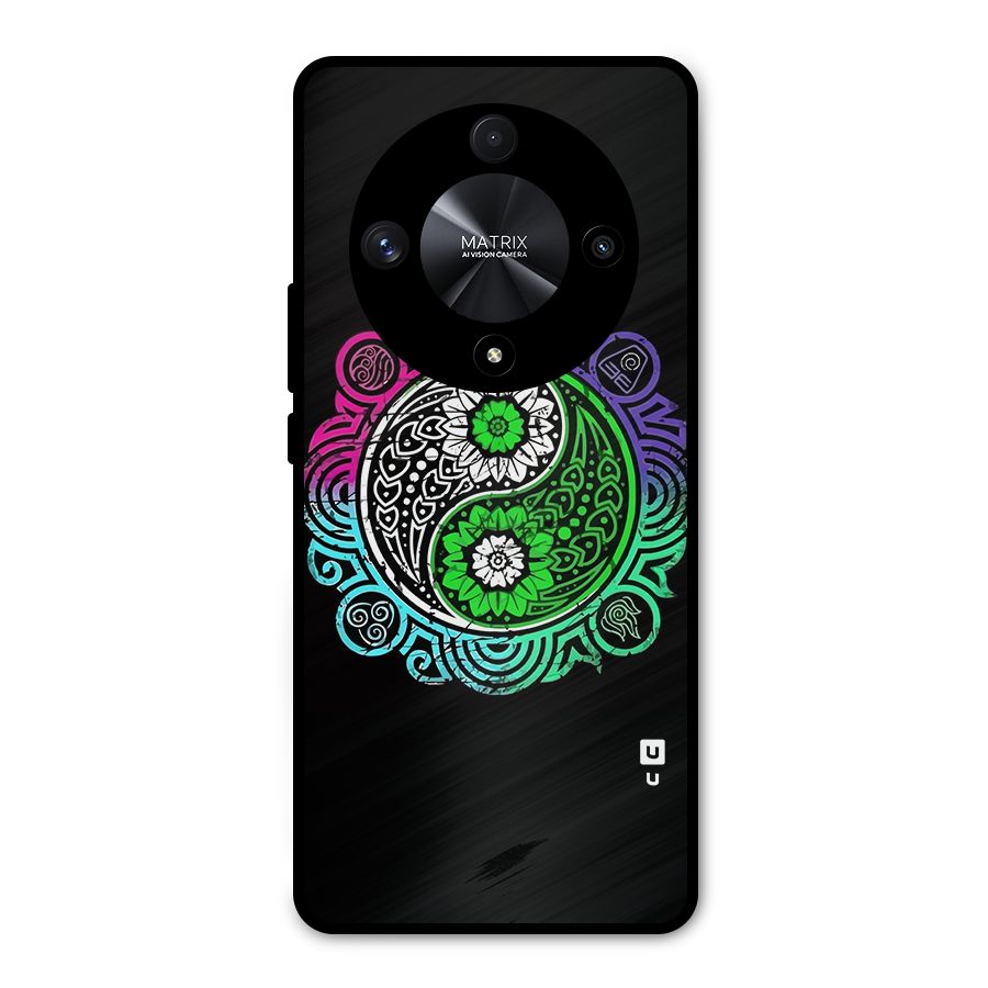 Yin and Yang Colorful Mandala Metal Back Case for Honor X9b