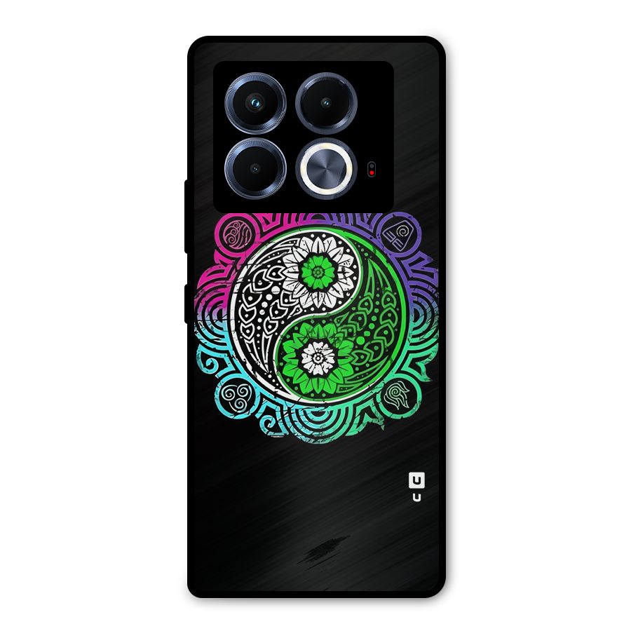 Yin and Yang Colorful Mandala Metal Back Case for Infinix Note 40 5G