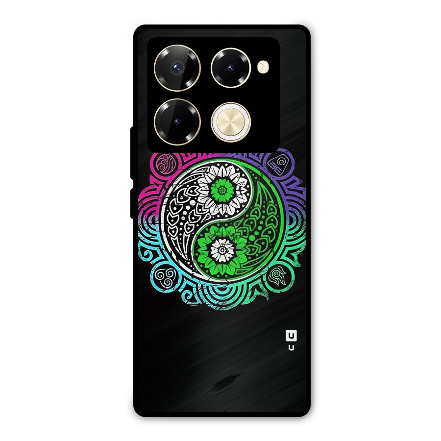 Yin and Yang Colorful Mandala Metal Back Case for Infinix Note 40 Pro Plus