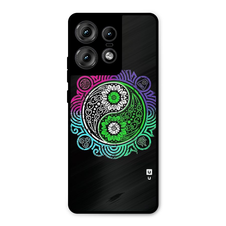 Yin and Yang Colorful Mandala Metal Back Case for Motorola Edge 50 Pro