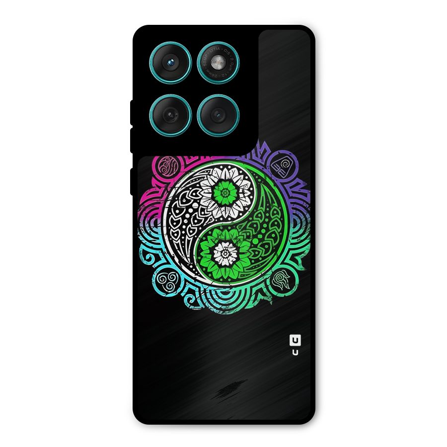 Yin and Yang Colorful Mandala Metal Back Case for Motorola Edge 60 Fusion