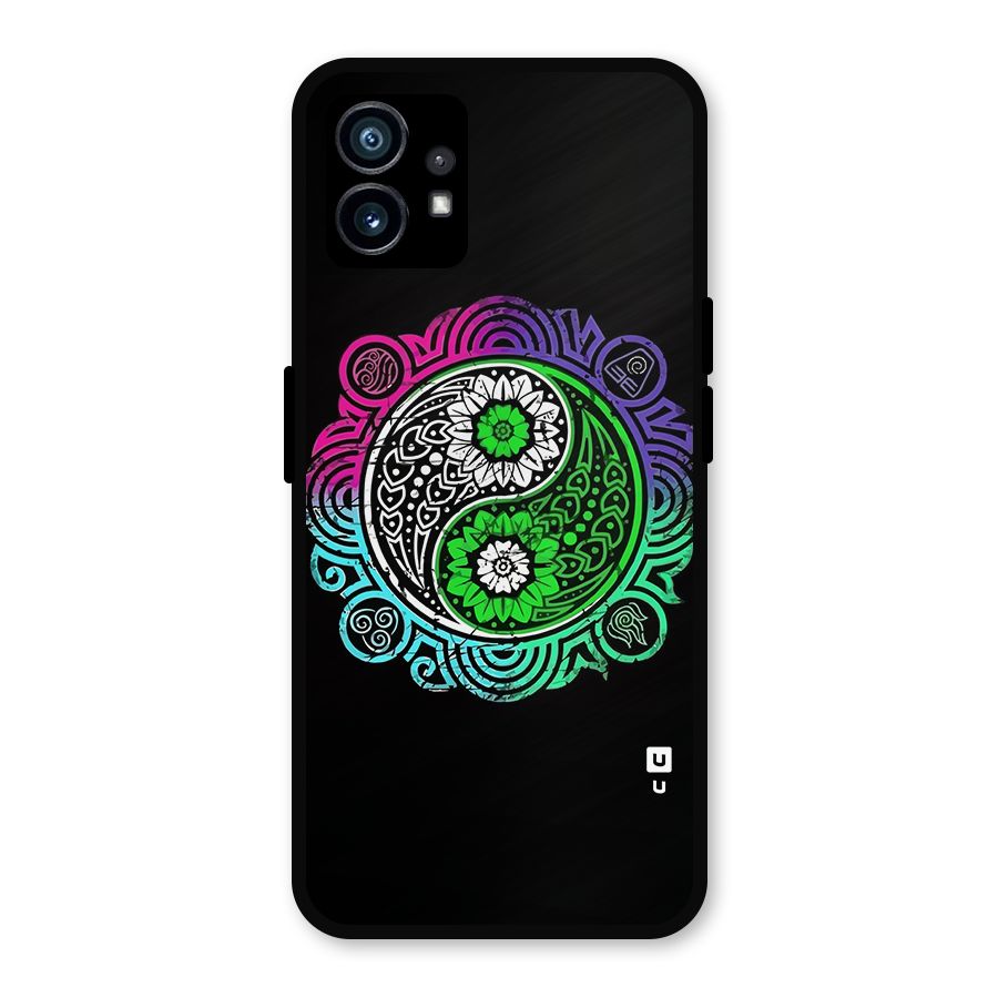 Yin and Yang Colorful Mandala Metal Back Case for Nothing Phone 1