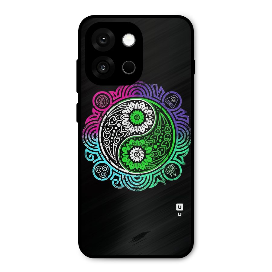 Yin and Yang Colorful Mandala Metal Back Case for OnePlus 13s