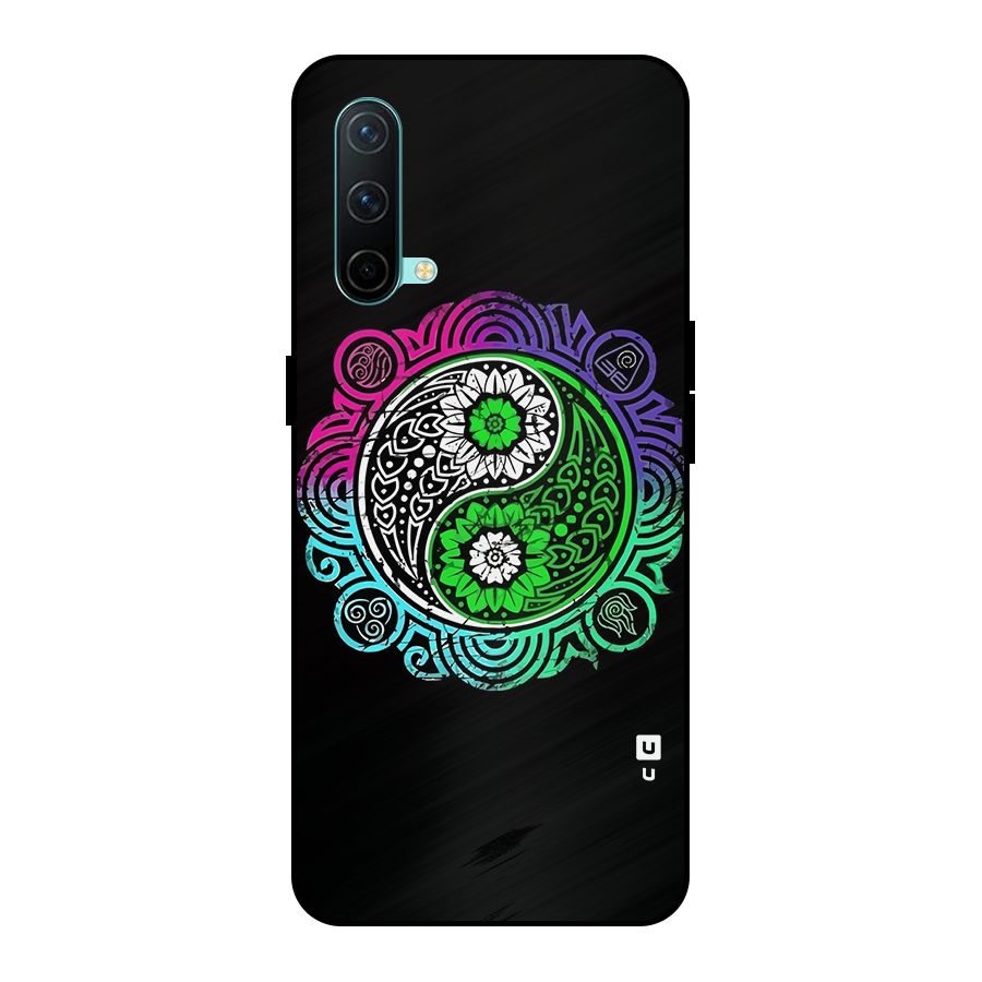 Yin and Yang Colorful Mandala Metal Back Case for OnePlus Nord CE 5G