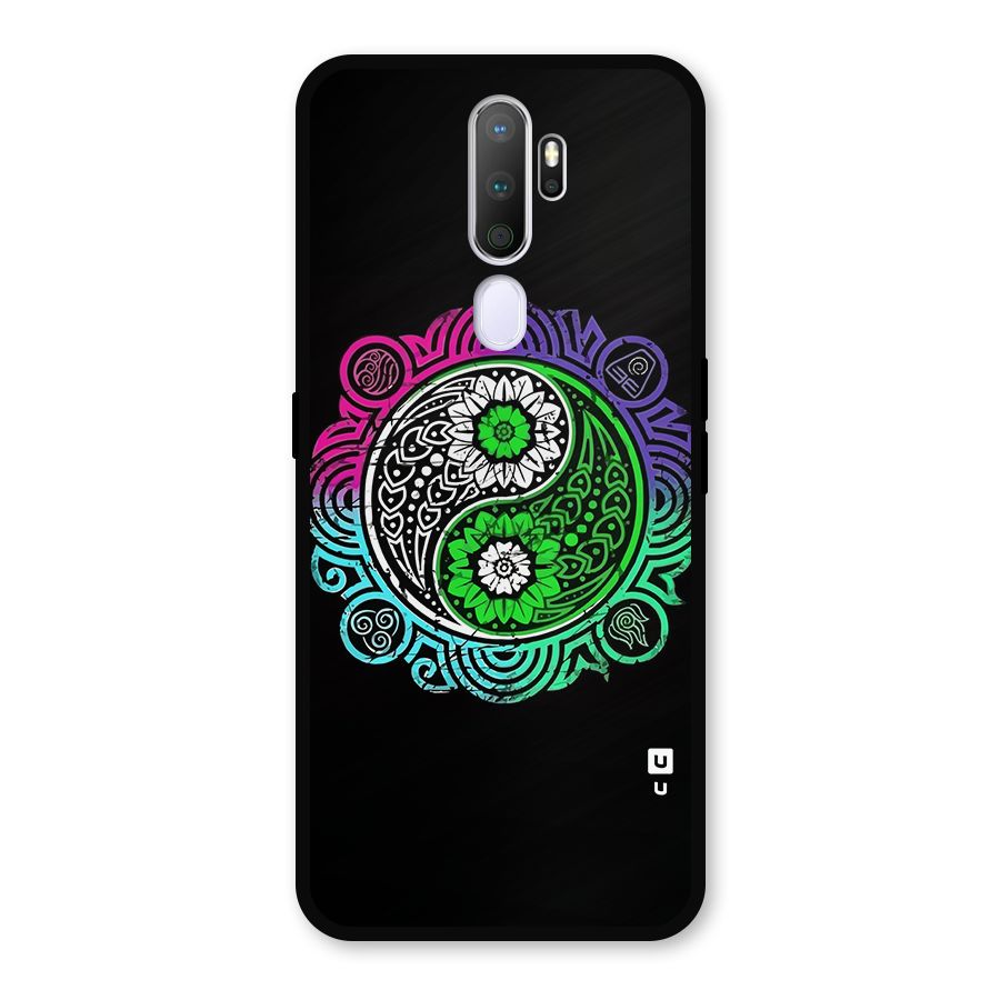 Yin and Yang Colorful Mandala Metal Back Case for Oppo A9 (2020)