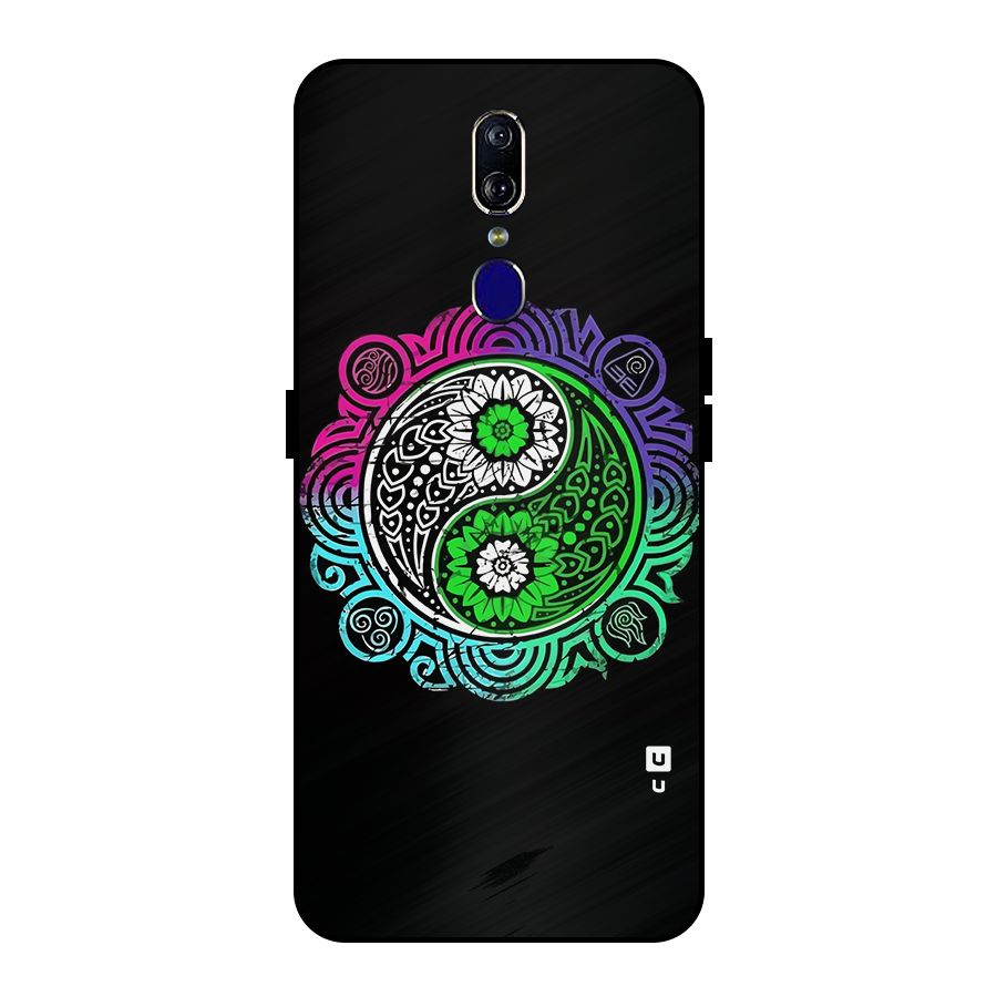 Yin and Yang Colorful Mandala Metal Back Case for Oppo F11