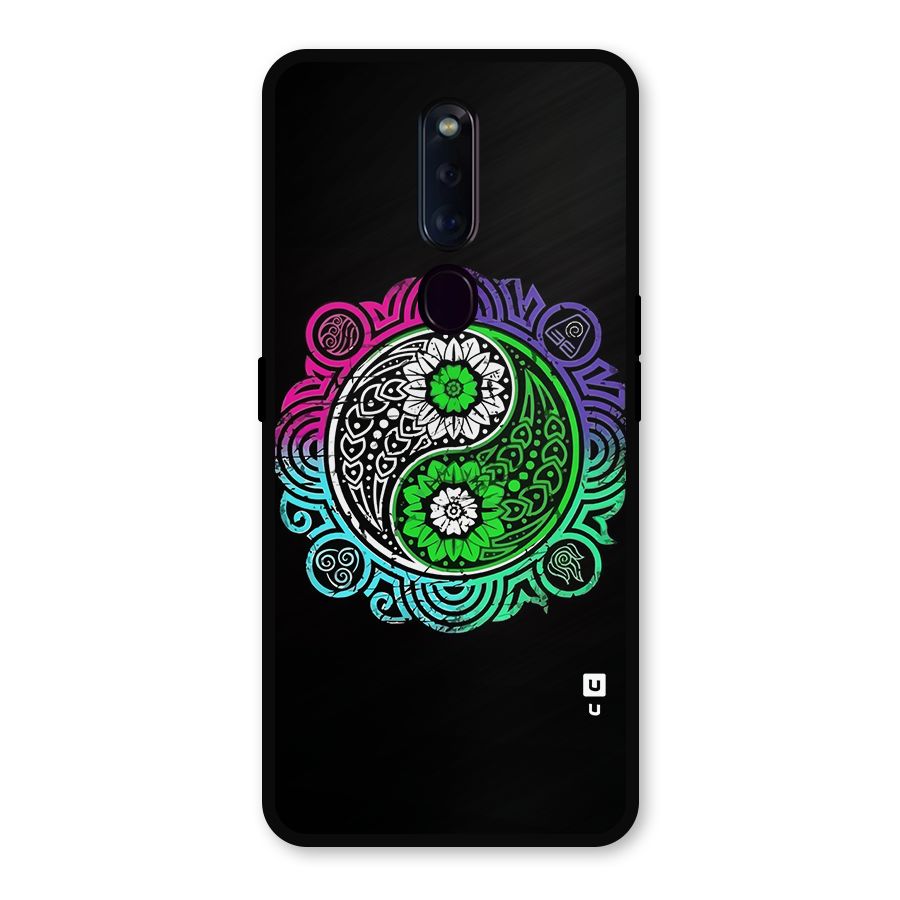Yin and Yang Colorful Mandala Metal Back Case for Oppo F11 Pro