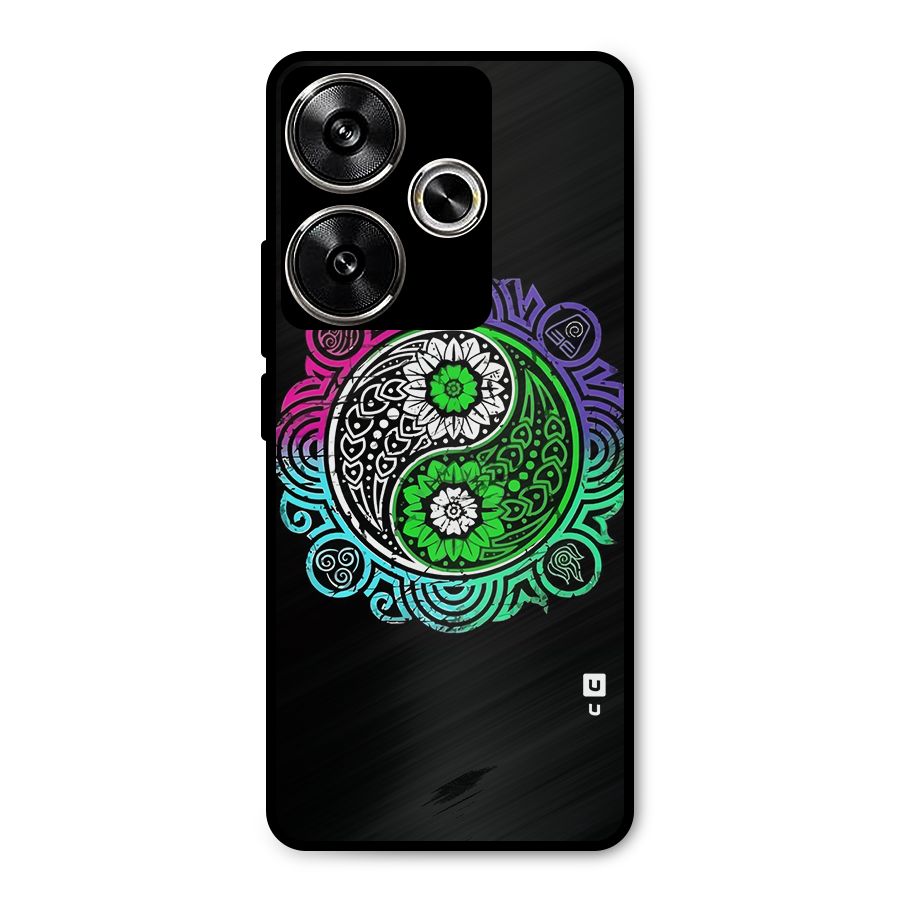Yin and Yang Colorful Mandala Metal Back Case for Poco F6