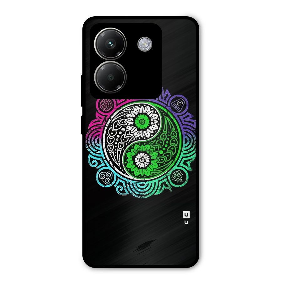 Yin and Yang Colorful Mandala Metal Back Case for Poco M7 Pro 5G