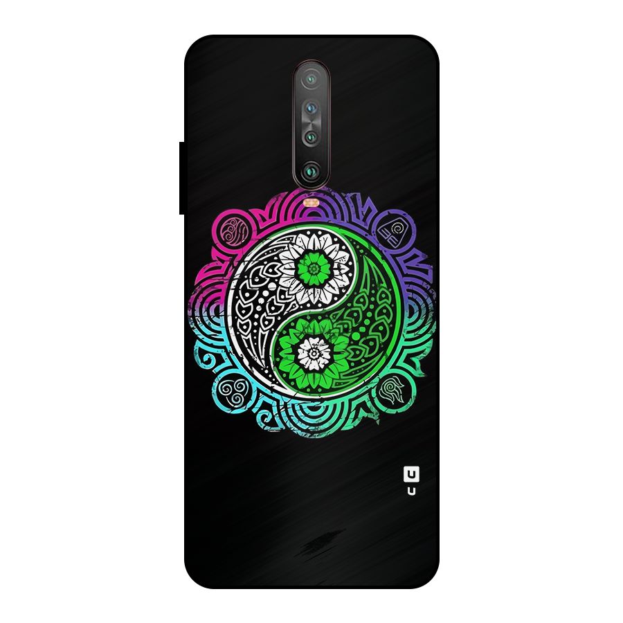 Yin and Yang Colorful Mandala Metal Back Case for Poco X2