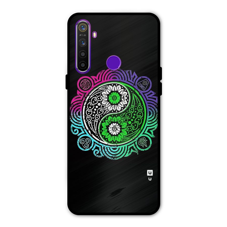 Yin and Yang Colorful Mandala Metal Back Case for Realme 5