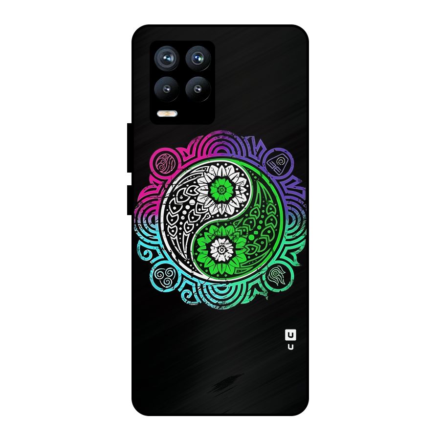 Yin and Yang Colorful Mandala Metal Back Case for Realme 8 Pro