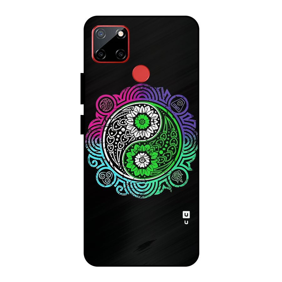 Yin and Yang Colorful Mandala Metal Back Case for Realme C12